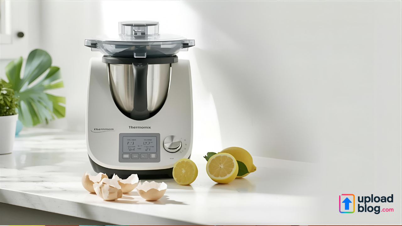 cleaning thermomix with eggshells and lemon
